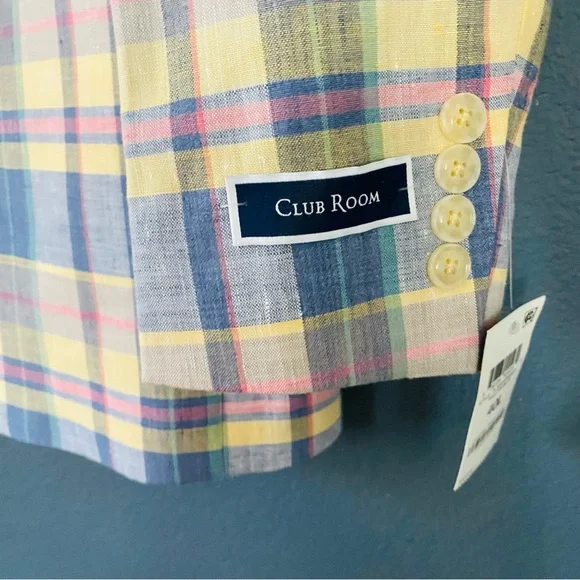 Men’s Club Room preppy blazer suit jacket size 40L new with tags Easter